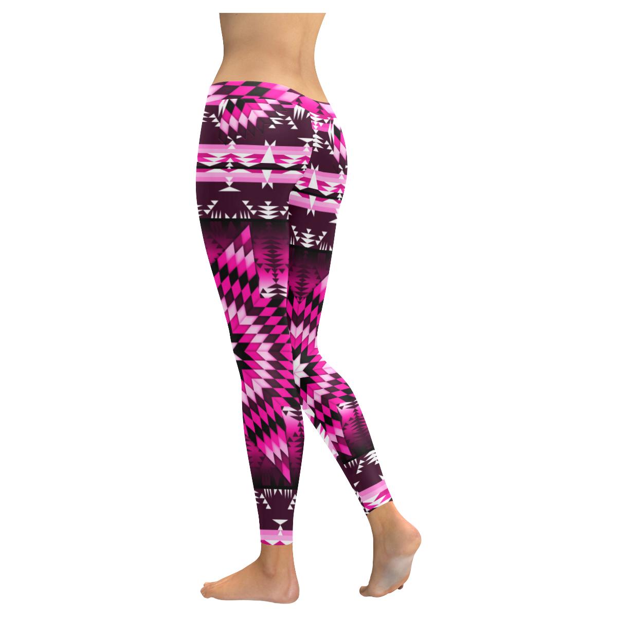 Berry Star Low Rise Leggings (Invisible Stitch) (Model L05) Low Rise Leggings (Invisible Stitch) (L05) e-joyer 