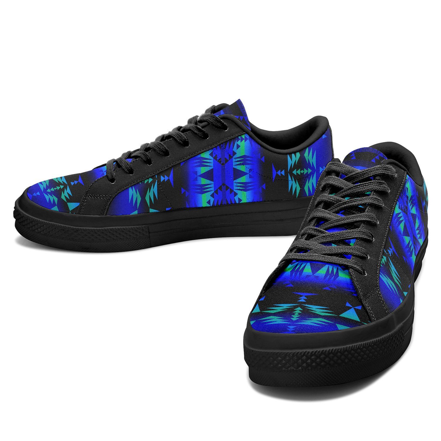 Between the Blue Ridge Mountains Aapisi Low Top Canvas Shoes Black Sole 49 Dzine 
