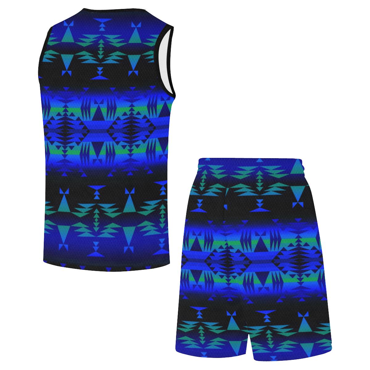 Between the Blue Ridge Mountains All Over Print Basketball Uniform Basketball Uniform e-joyer 