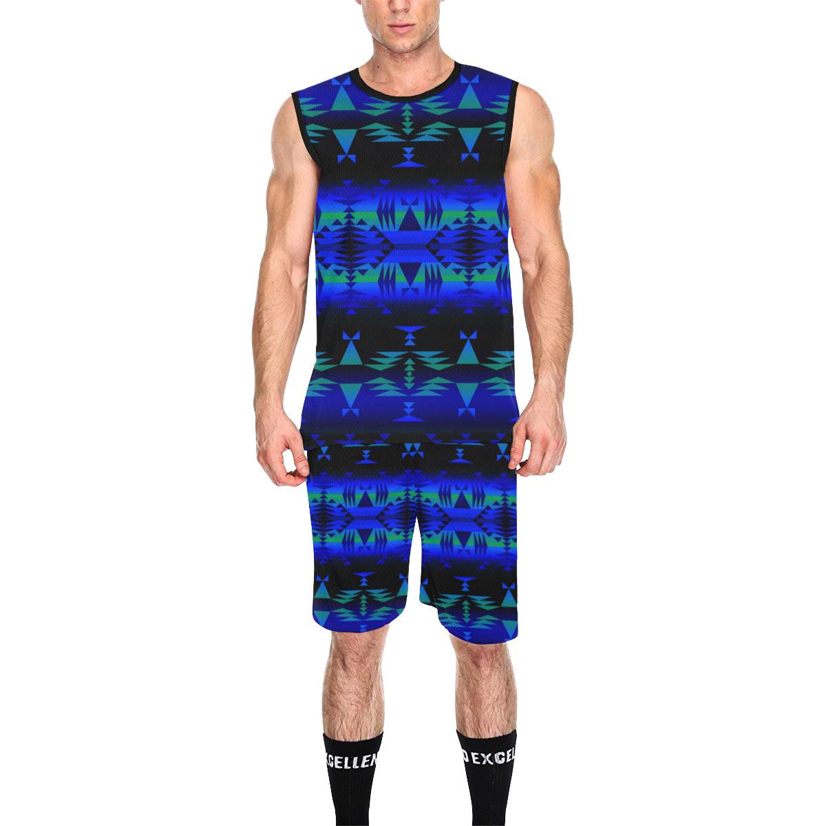 Between the Blue Ridge Mountains All Over Print Basketball Uniform Basketball Uniform e-joyer 