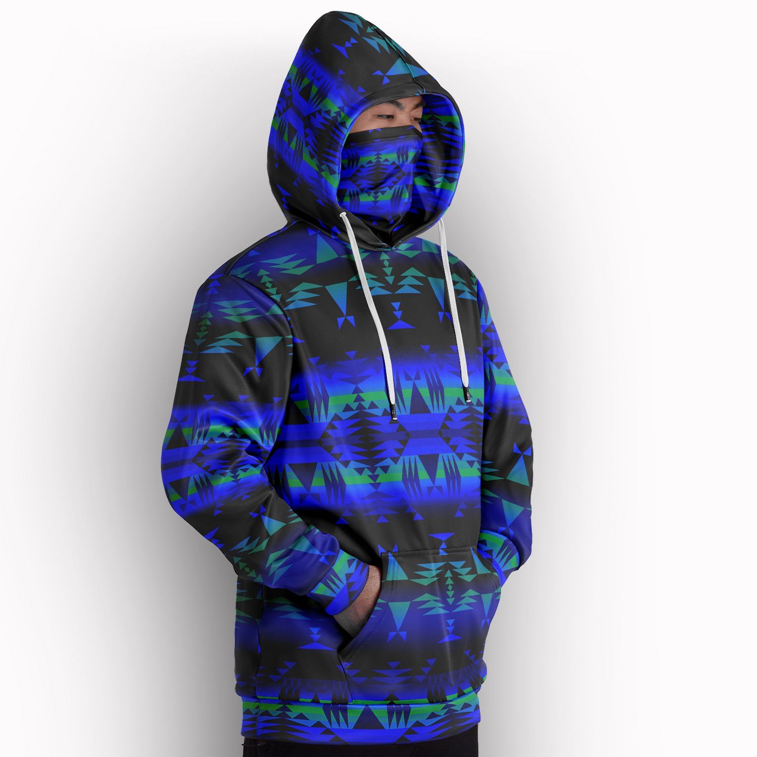 Between the Blue Ridge Mountains Hoodie with Face Cover 49 Dzine 