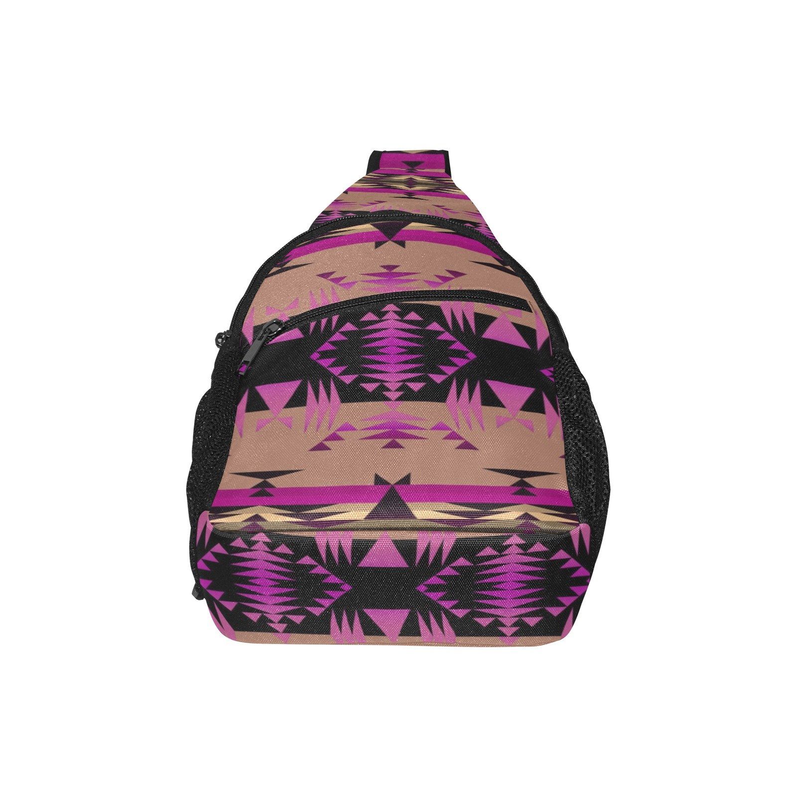 Between the Mountains Berry All Over Print Chest Bag (Model 1719) All Over Print Chest Bag (1719) e-joyer 