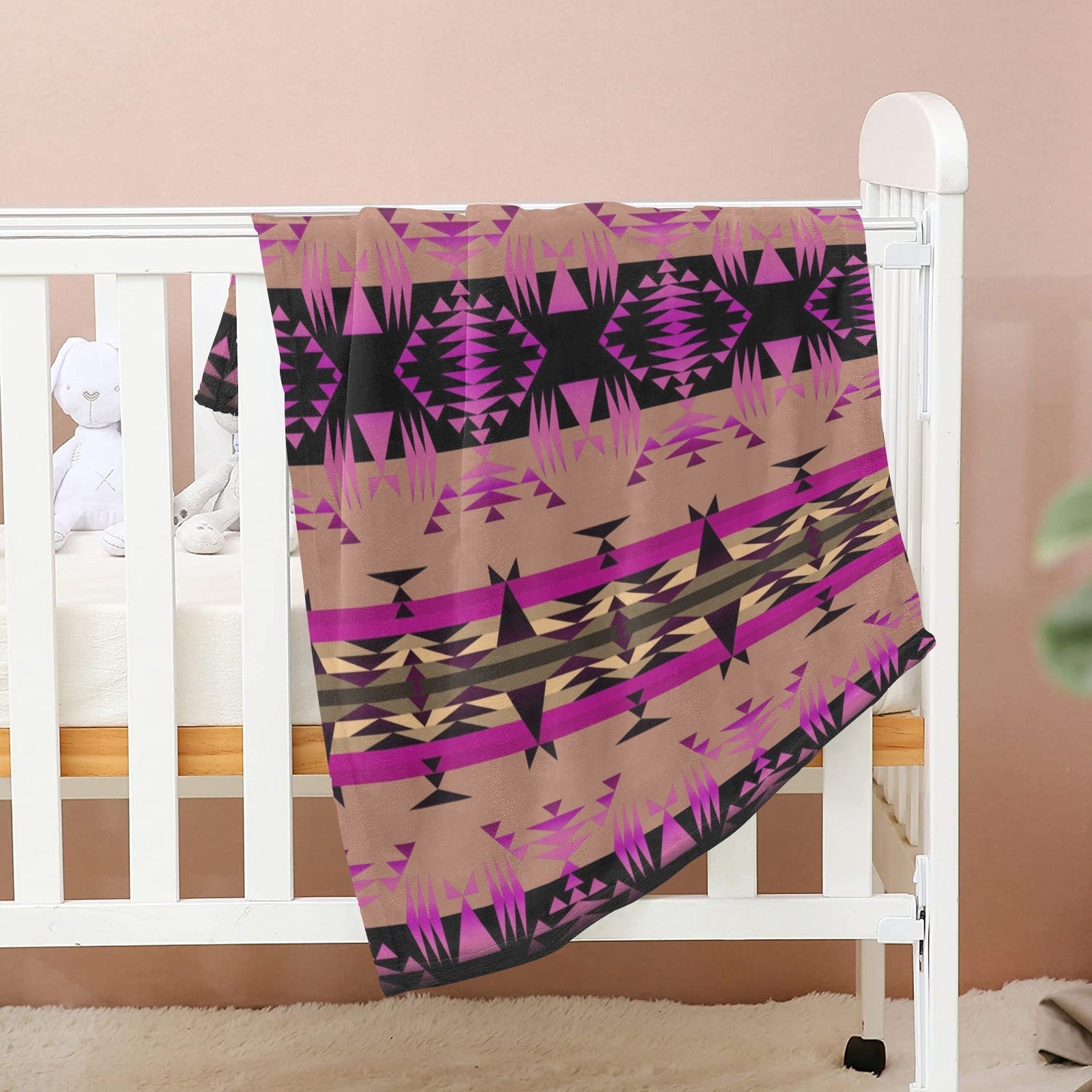 Between the Mountains Berry Baby Blanket 30"x40" Baby Blanket 30"x40" e-joyer 