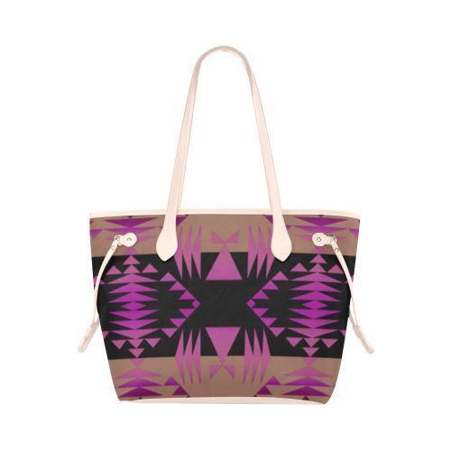 Between the Mountains Berry Clover Canvas Tote Bag (Model 1661) Clover Canvas Tote Bag (1661) e-joyer 