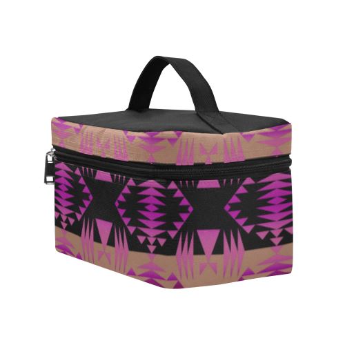 Between the Mountains Berry Cosmetic Bag/Large (Model 1658) Cosmetic Bag e-joyer 