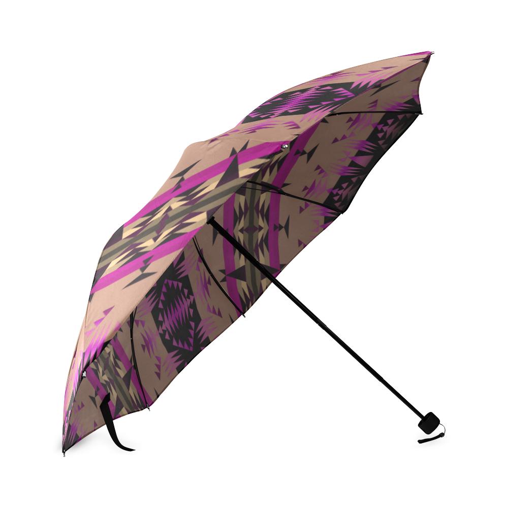 Between the Mountains Berry Foldable Umbrella Foldable Umbrella e-joyer 