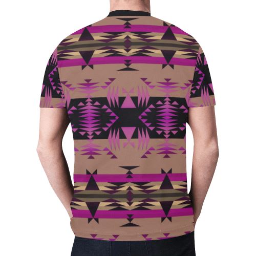 Between the Mountains Berry New All Over Print T-shirt for Men (Model T45) New All Over Print T-shirt for Men (T45) e-joyer 