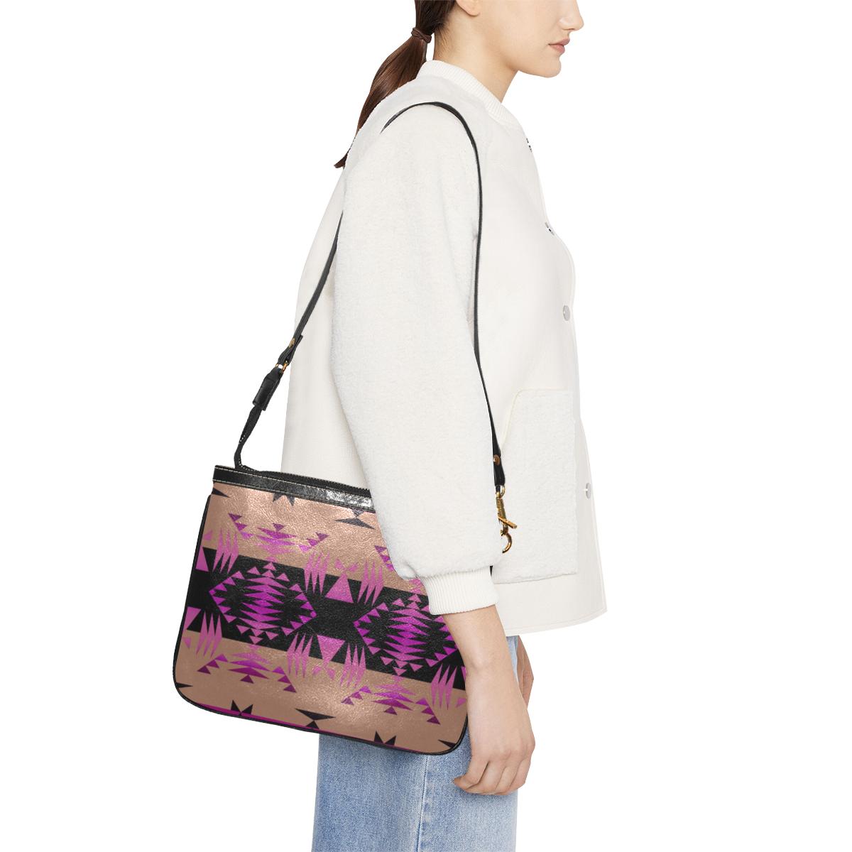 Between the Mountains Berry Small Shoulder Bag (Model 1710) Small Shoulder Bag (1710) e-joyer 