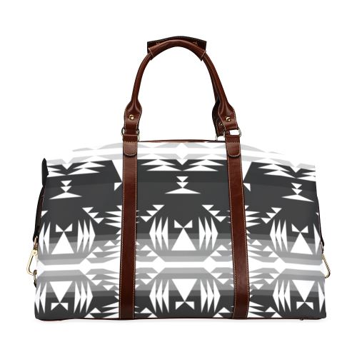 Between the Mountains Black and White Classic Travel Bag (Model 1643) Remake Classic Travel Bags (1643) e-joyer 