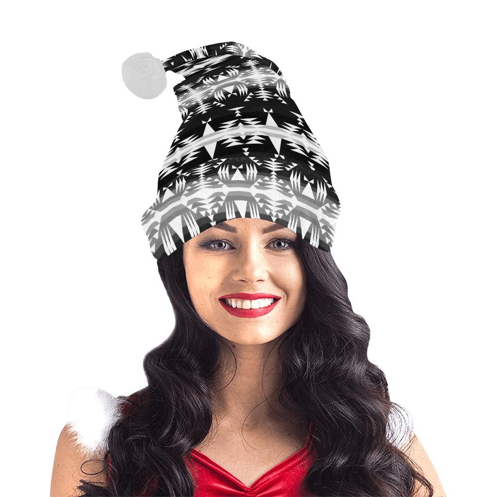 Between the Mountains Black and White Santa Hat Santa Hat e-joyer 