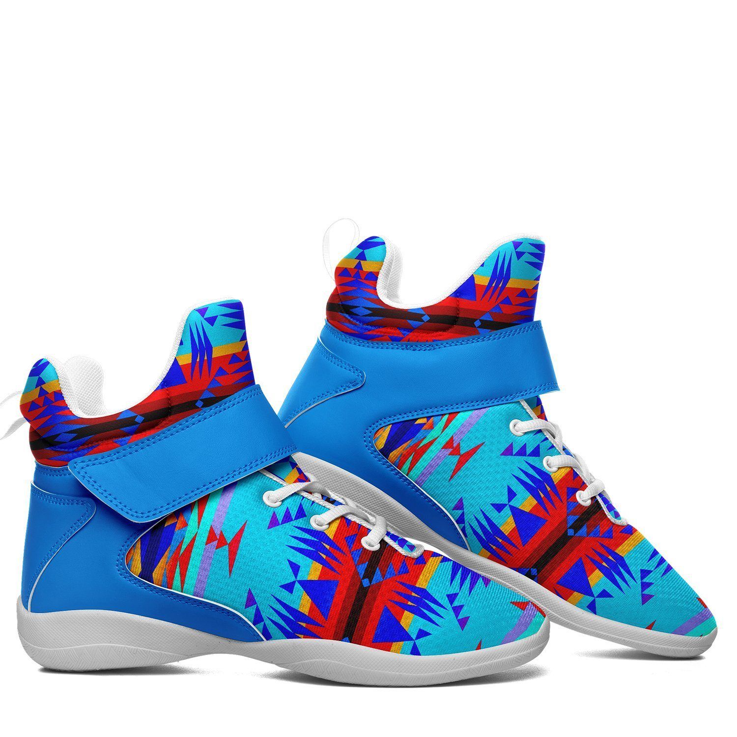 Between the Mountains Blue Ipottaa Basketball / Sport High Top Shoes - White Sole 49 Dzine 