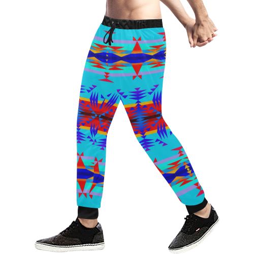 Between the Mountains Blue Men's All Over Print Sweatpants (Model L11) Men's All Over Print Sweatpants (L11) e-joyer 