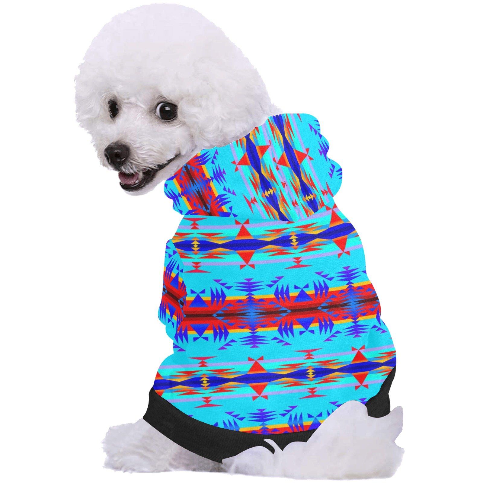 Between the Mountains Blue Pet Dog Hoodie Pet Dog Hoodie e-joyer 