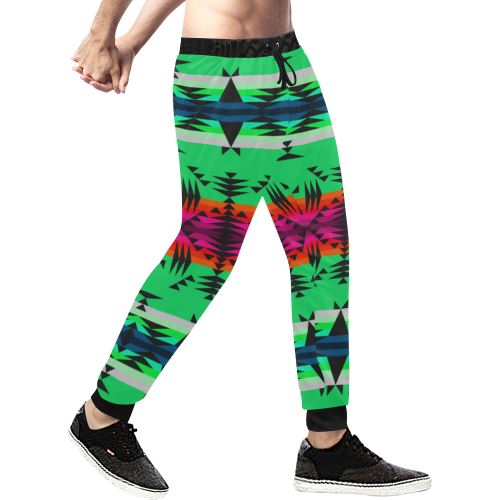 Between the Mountains Deep Lake Men's All Over Print Sweatpants (Model L11) Men's All Over Print Sweatpants (L11) e-joyer 