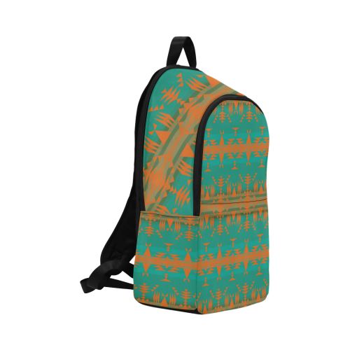 Between the Mountains Deep Lake Orange Fabric Backpack for Adult (Model 1659) Casual Backpack for Adult (1659) e-joyer 