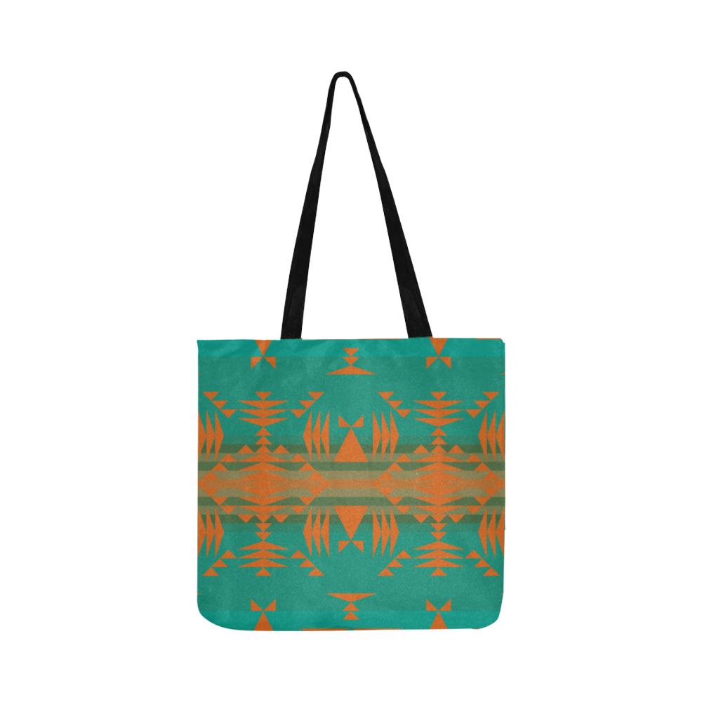 Between the Mountains Deep Lake Orange Reusable Shopping Bag Model 1660 (Two sides) Shopping Tote Bag (1660) e-joyer 