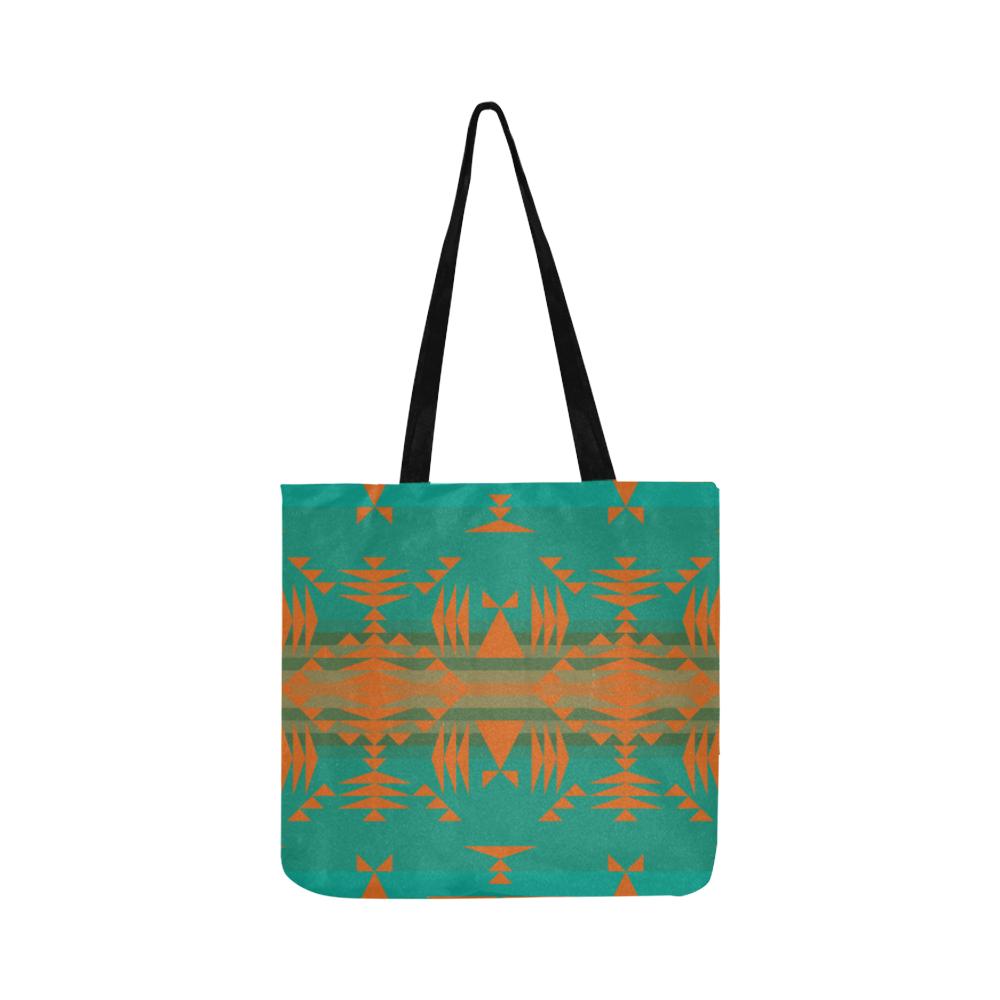 Between the Mountains Deep Lake Orange Reusable Shopping Bag Model 1660 (Two sides) Shopping Tote Bag (1660) e-joyer 