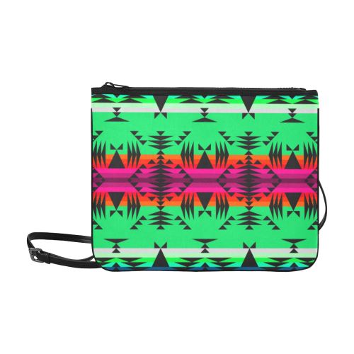 Between the Mountains Deep Lake Slim Clutch Bag (Model 1668) Slim Clutch Bags (1668) e-joyer 