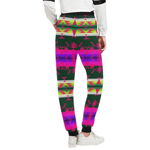 Between the Mountains Deep Lake Sunset Women's All Over Print Sweatpants (Model L11) Women's All Over Print Sweatpants (L11) e-joyer 