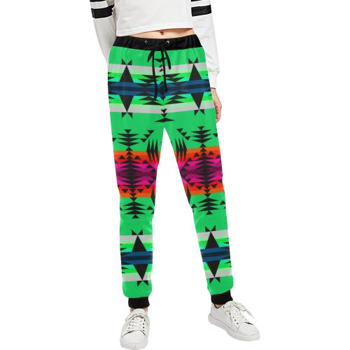 Between the Mountains Deep Lake Women's All Over Print Sweatpants (Model L11) Women's All Over Print Sweatpants (L11) e-joyer 