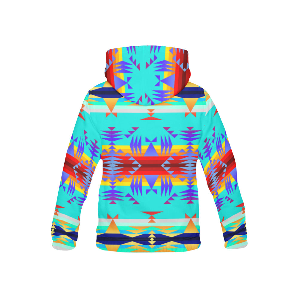 Between the Mountains Fire All Over Print Hoodie for Kid (USA Size) (Model H13) All Over Print Hoodie for Kid (H13) e-joyer 