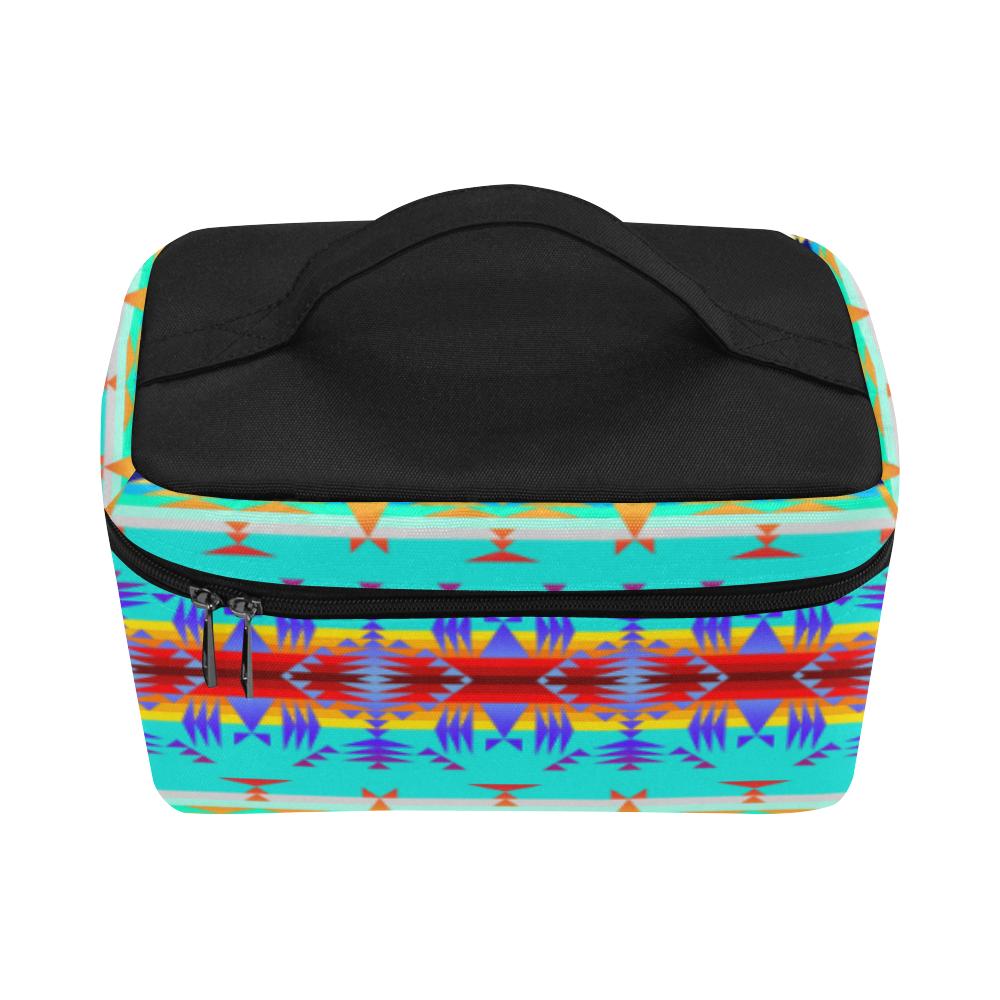 Between the Mountains Fire Cosmetic Bag/Large (Model 1658) Cosmetic Bag e-joyer 