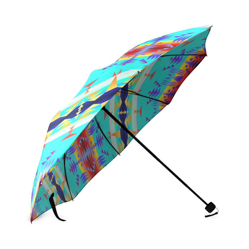 Between the Mountains Fire Foldable Umbrella Foldable Umbrella e-joyer 