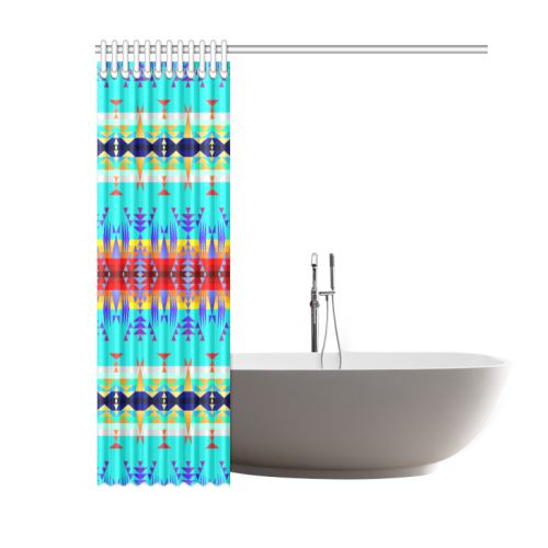 Between the Mountains Fire Shower Curtain 60"x72" Shower Curtain 60"x72" e-joyer 