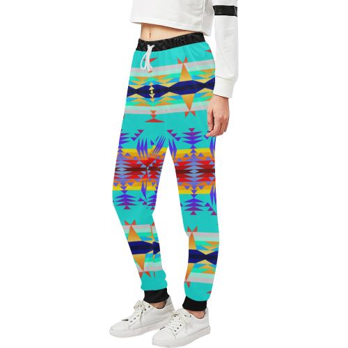Between the Mountains Fire Women's All Over Print Sweatpants (Model L11) Women's All Over Print Sweatpants (L11) e-joyer 