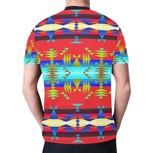 Between the Mountains Greasy Sierra Bead New All Over Print T-shirt for Men/Large Size (Model T45) New All Over Print T-shirt for Men/Large (T45) e-joyer 