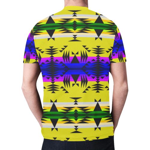 Between the Mountains Greasy Yellow New All Over Print T-shirt for Men (Model T45) New All Over Print T-shirt for Men (T45) e-joyer 
