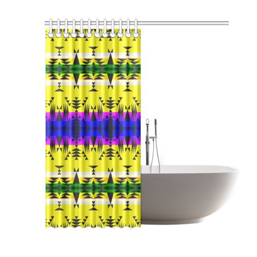 Between the Mountains Greasy Yellow Shower Curtain 60"x72" Shower Curtain 60"x72" e-joyer 