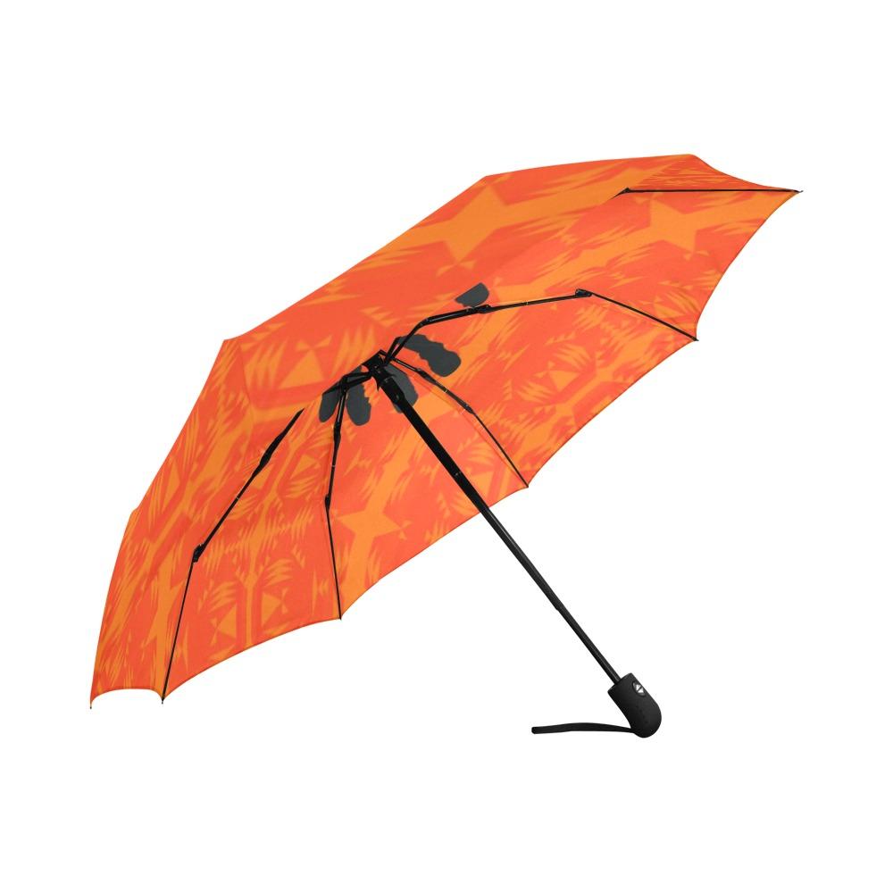 Between the Mountains Orange A feather for each Auto-Foldable Umbrella (Model U04) Auto-Foldable Umbrella e-joyer 