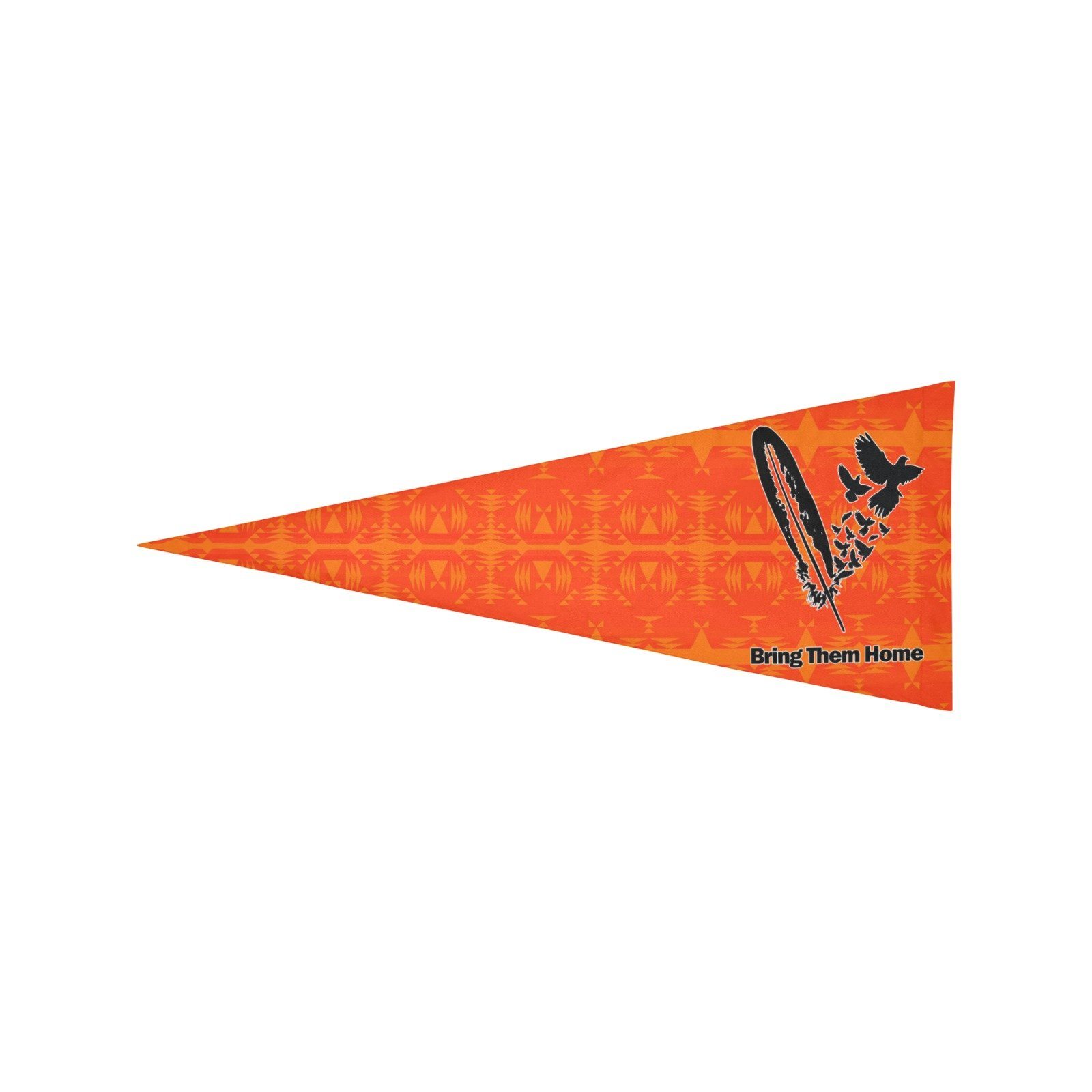 Between the Mountains Orange Bring Them Home Trigonal Garden Flag 30"x12" Trigonal Garden Flag 30"x12" e-joyer 