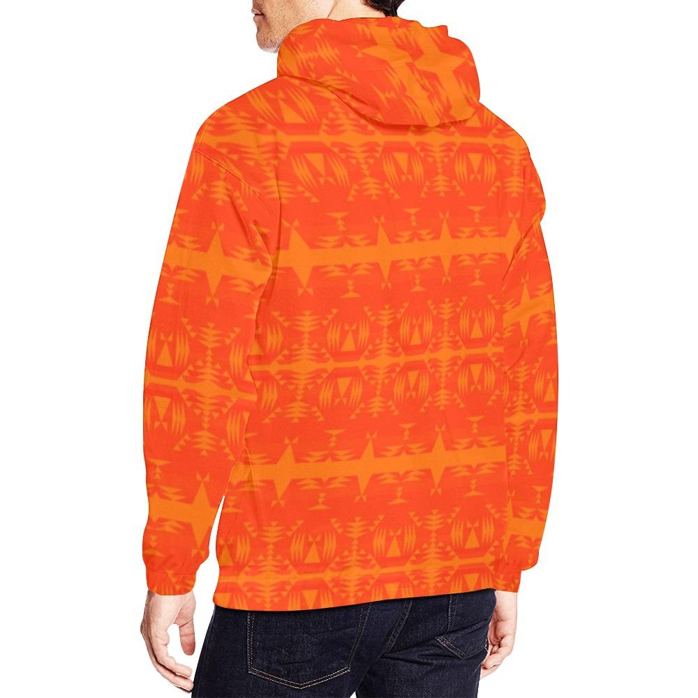 Between the Mountains Orange Carrying Their Prayers All Over Print Hoodie for Men (USA Size) (Model H13) All Over Print Hoodie for Men (H13) e-joyer 