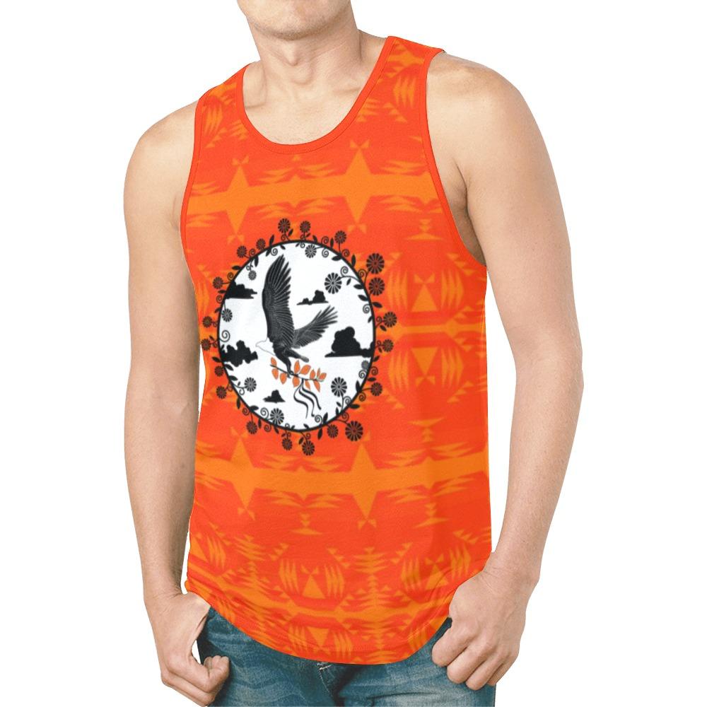 Between the Mountains Orange Carrying Their Prayers New All Over Print Tank Top for Men (Model T46) New All Over Print Tank Top for Men (T46) e-joyer 