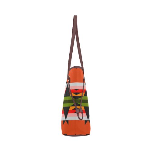 Between the Mountains Orange Clover Canvas Tote Bag (Model 1661) Clover Canvas Tote Bag (1661) e-joyer 