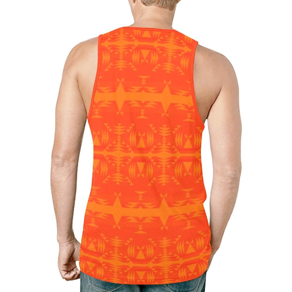 Between the Mountains Orange Feather Directions New All Over Print Tank Top for Men (Model T46) New All Over Print Tank Top for Men (T46) e-joyer 