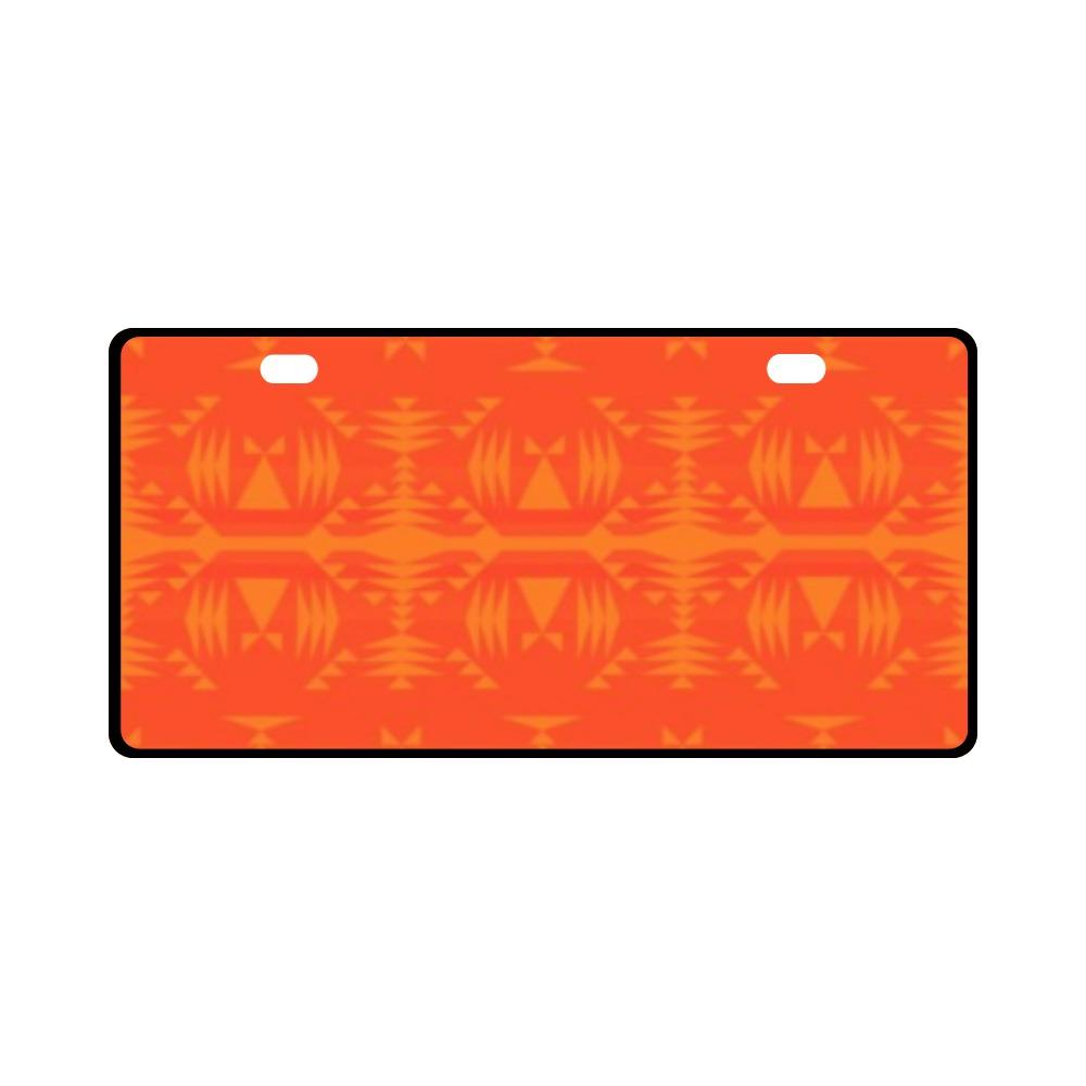Between the Mountains Orange License Plate License Plate e-joyer 
