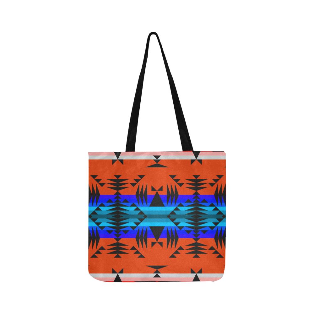 Between the Mountains Orange Reusable Shopping Bag Model 1660 (Two sides) Shopping Tote Bag (1660) e-joyer 