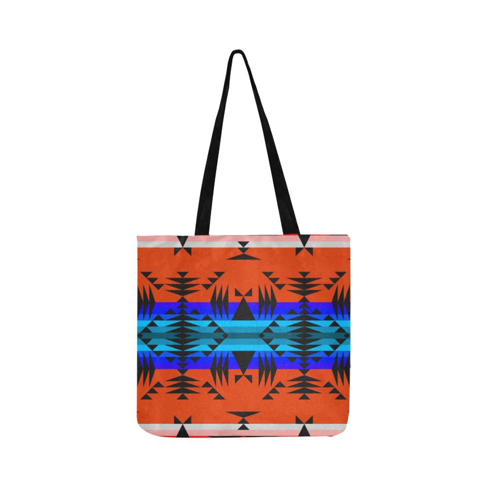 Between the Mountains Orange Reusable Shopping Bag Model 1660 (Two sides) Shopping Tote Bag (1660) e-joyer 