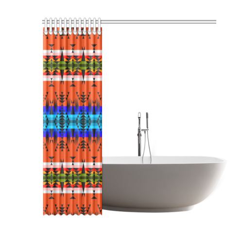 Between the Mountains Orange Shower Curtain 60"x72" Shower Curtain 60"x72" e-joyer 