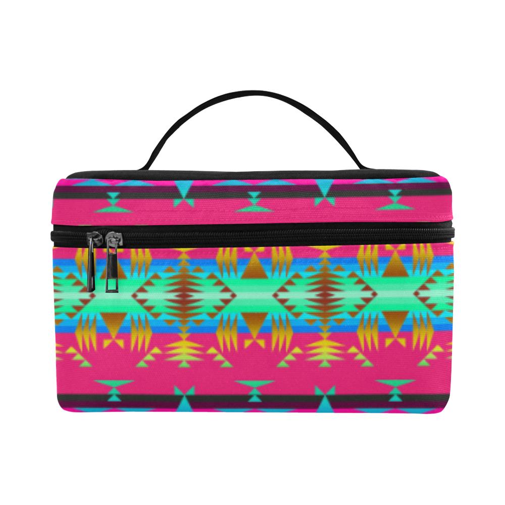 Between the Mountains Pink Cosmetic Bag/Large (Model 1658) Cosmetic Bag e-joyer 