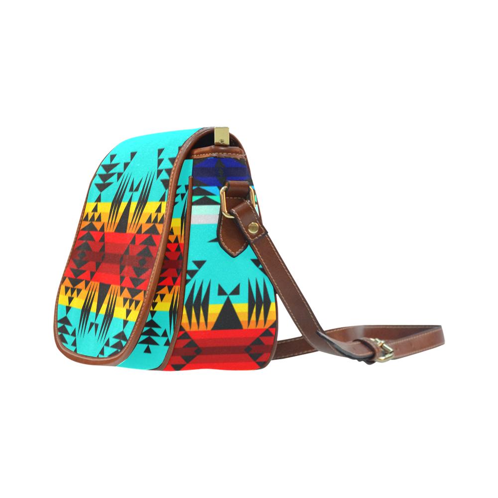 Between the Mountains Saddle Bag/Small (Model 1649) Full Customization Saddle Bag/Small (Full Customization) e-joyer 