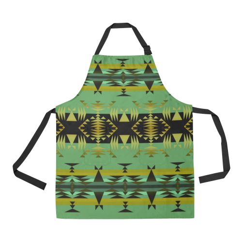 Between the Mountains Sage All Over Print Apron All Over Print Apron e-joyer 