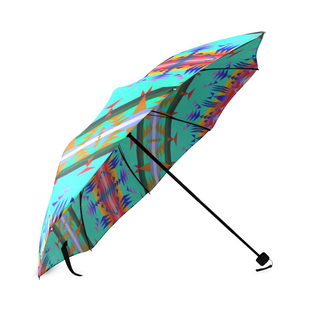 Between the Mountains Spring Foldable Umbrella Foldable Umbrella e-joyer 