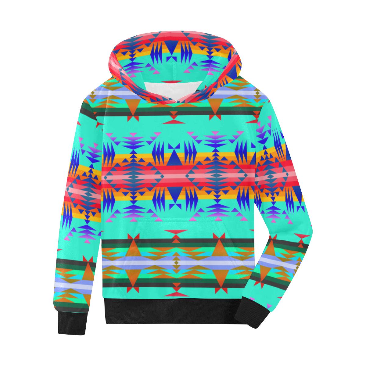 Between the Mountains Spring Kids' All Over Print Hoodie (Model H38) Kids' AOP Hoodie (H38) e-joyer 