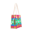Between the Mountains Pink Clover Canvas Tote Bag