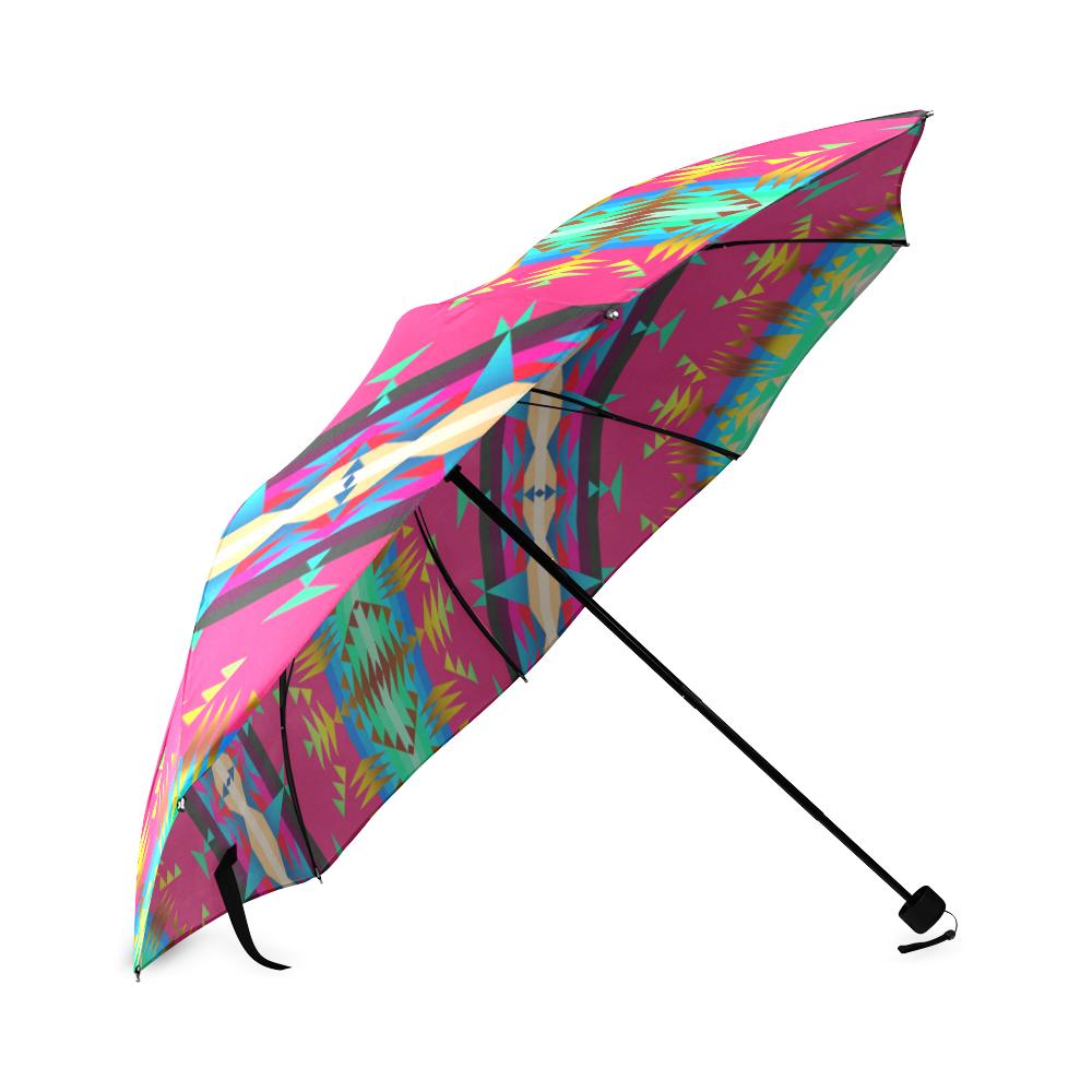 Between the Mountains Sunset Sky Foldable Umbrella Foldable Umbrella e-joyer 