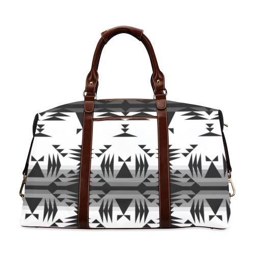 Between the Mountains White and Black Classic Travel Bag (Model 1643) Remake Classic Travel Bags (1643) e-joyer 